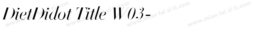 DietDidot Title W03字体转换